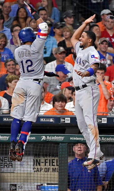 Odor's 2 homers lift Rangers over Astros 4-2 (Jun 13, 2017)